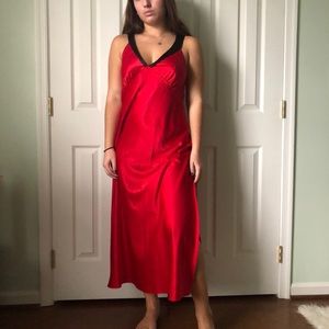red evening gown